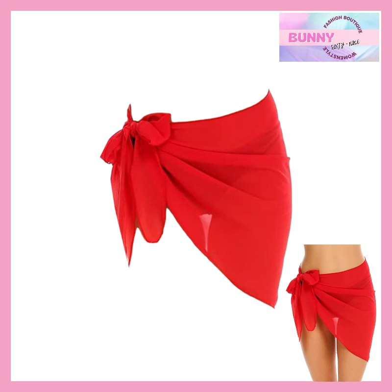 ผ้าผูกเอวคลุมชุดว่ายน้ำ ผ้าชีฟอง สำหรับผู้หญิง (SW099)