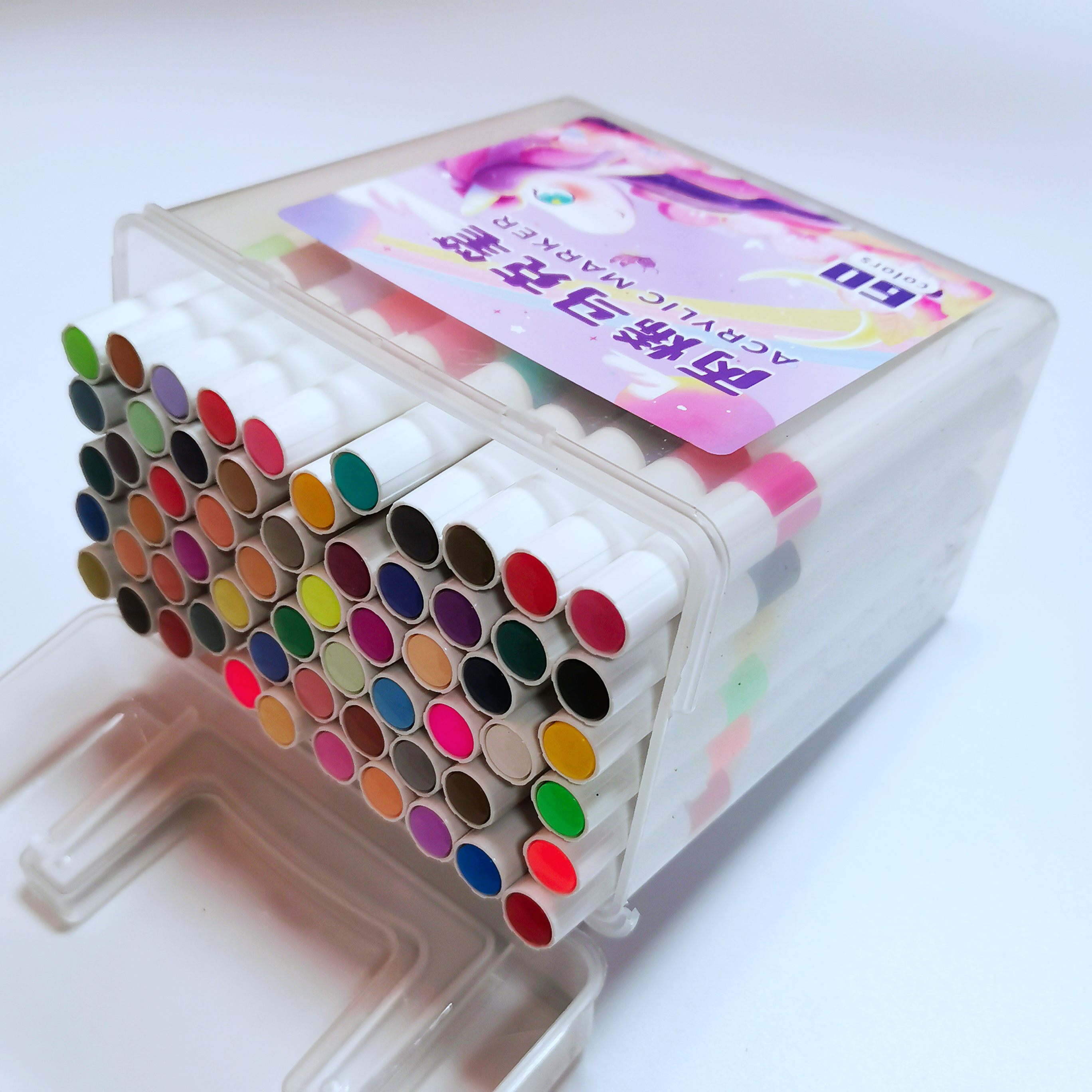 Acrylic Marker 60 Colors Box with Handle