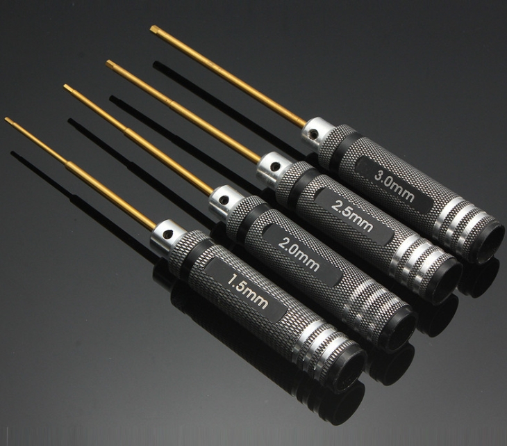 ไขควงหกเหลี่ยมชุด 4เบอร์ 1.5/2.0/2.5/3.0MM Hex Screw Driver