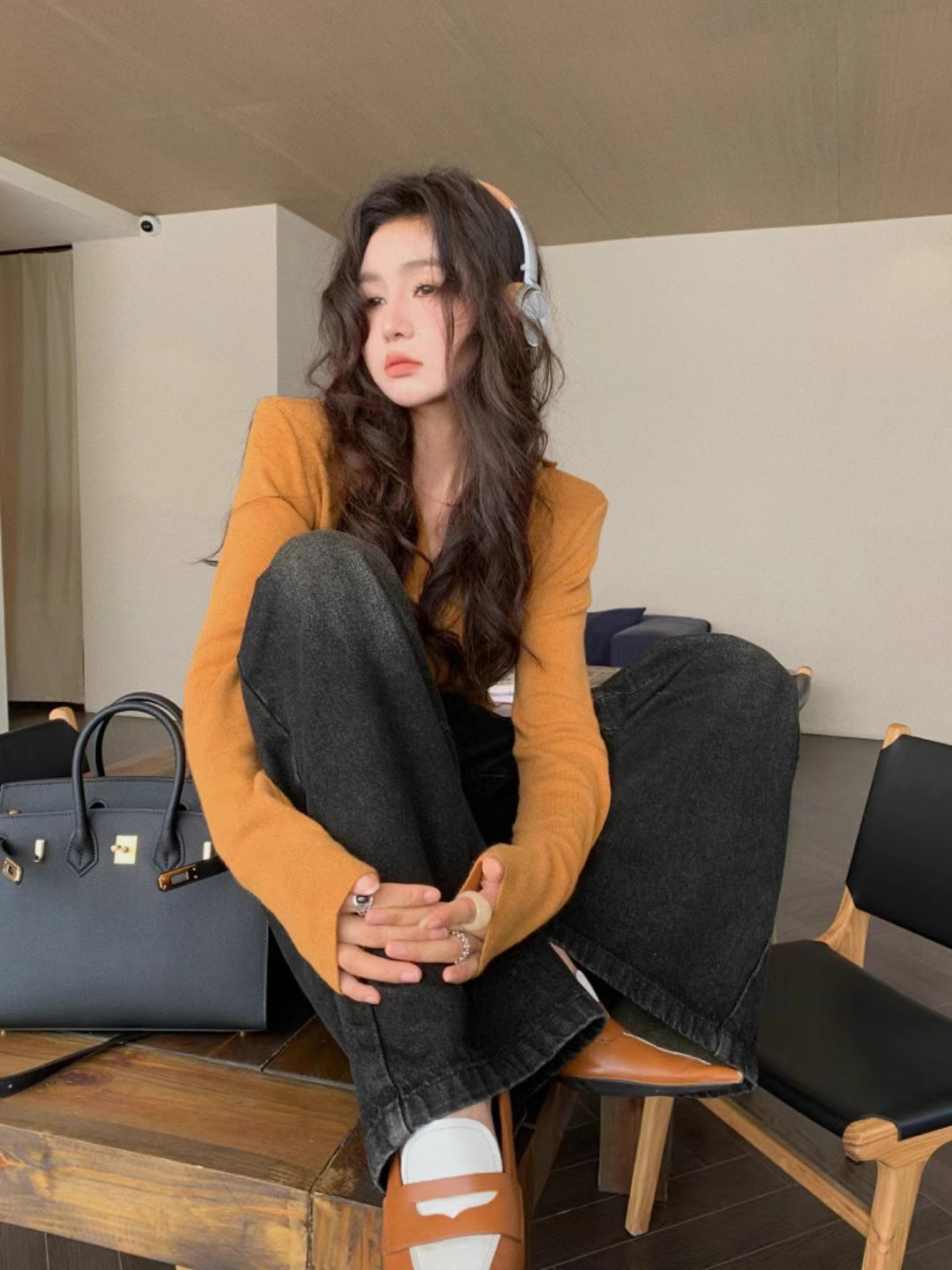 เสื้อแขนยาวฮู้ด เสื้อไหมพรม รหัส CN2379