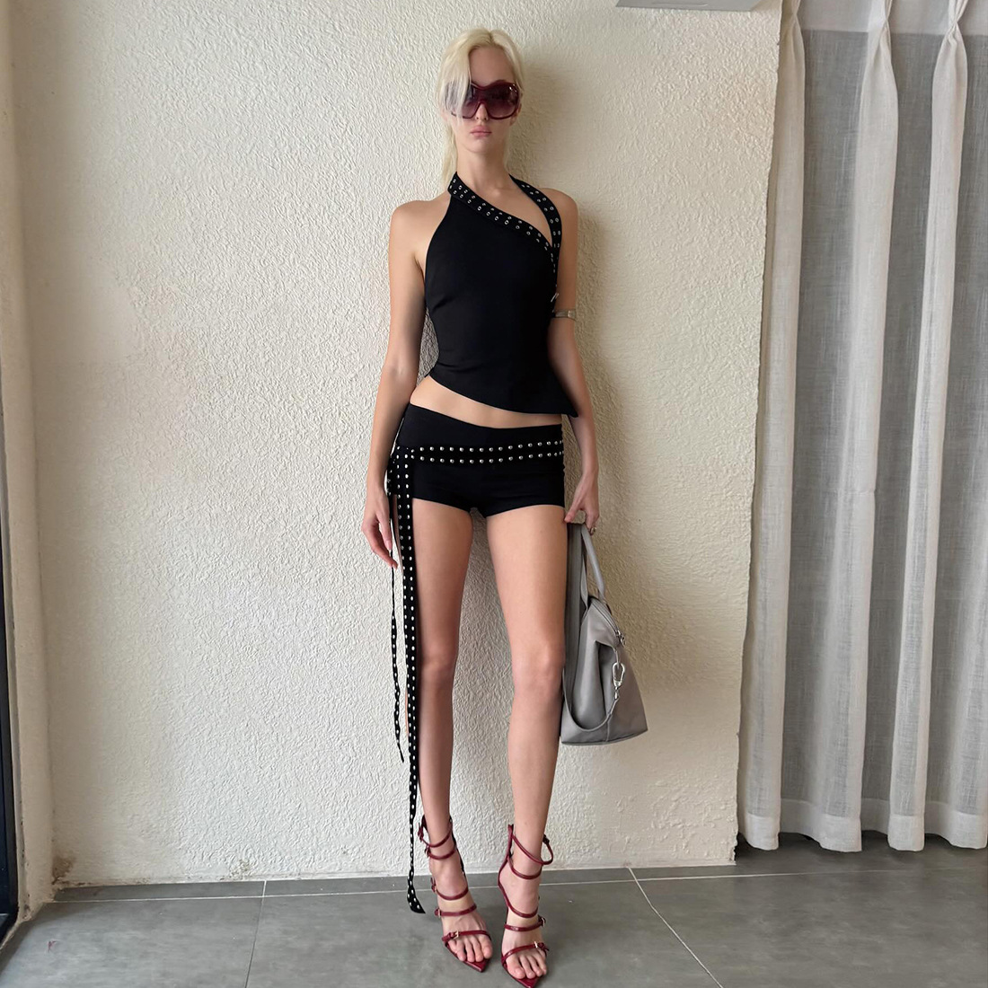 เสื้อคล้องคอ สุดเก๋ สไตล์สายฝอ CN71480 พร้อมส่งในไทย