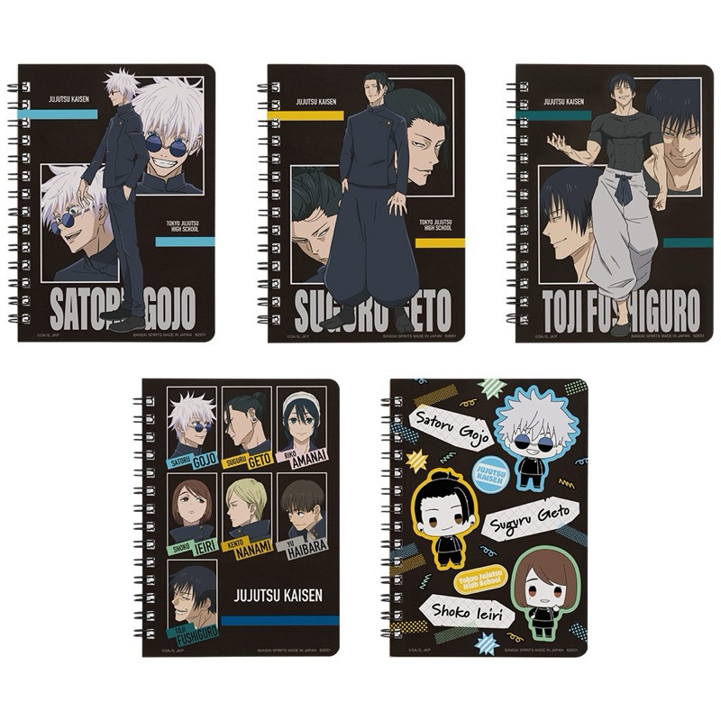 สมุดโน๊ต โกะโจ&เกะโท&โชโกะ&โทจิ -มหาเวทย์ผนึกมาร[Jujutsu Kaisen E Prize -Ring Notebook- Gojo&Geto&Shoko&Toji]