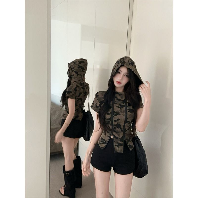 เสื้ออู้ด ทหาร แต่งซิบหน้า พร้อมส่งในไทย รหัส CN1186