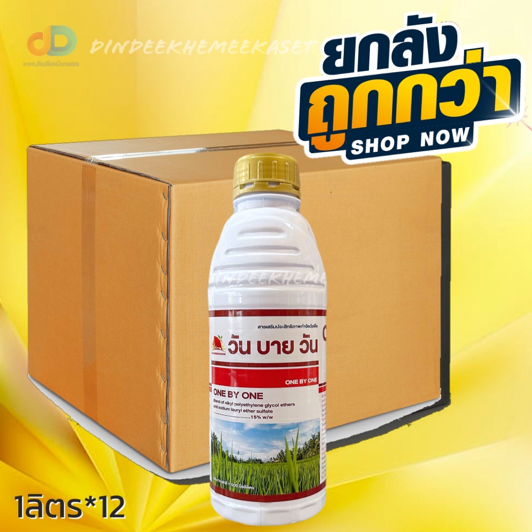 (ยกลัง 12 ขวด) วันบายวัน ขนาด 1 ลิตร สารเสริมประสิทธิภาพ ยากำจัดวัชพืช ช่วยให้หญ้าตายเร็วขึ้น