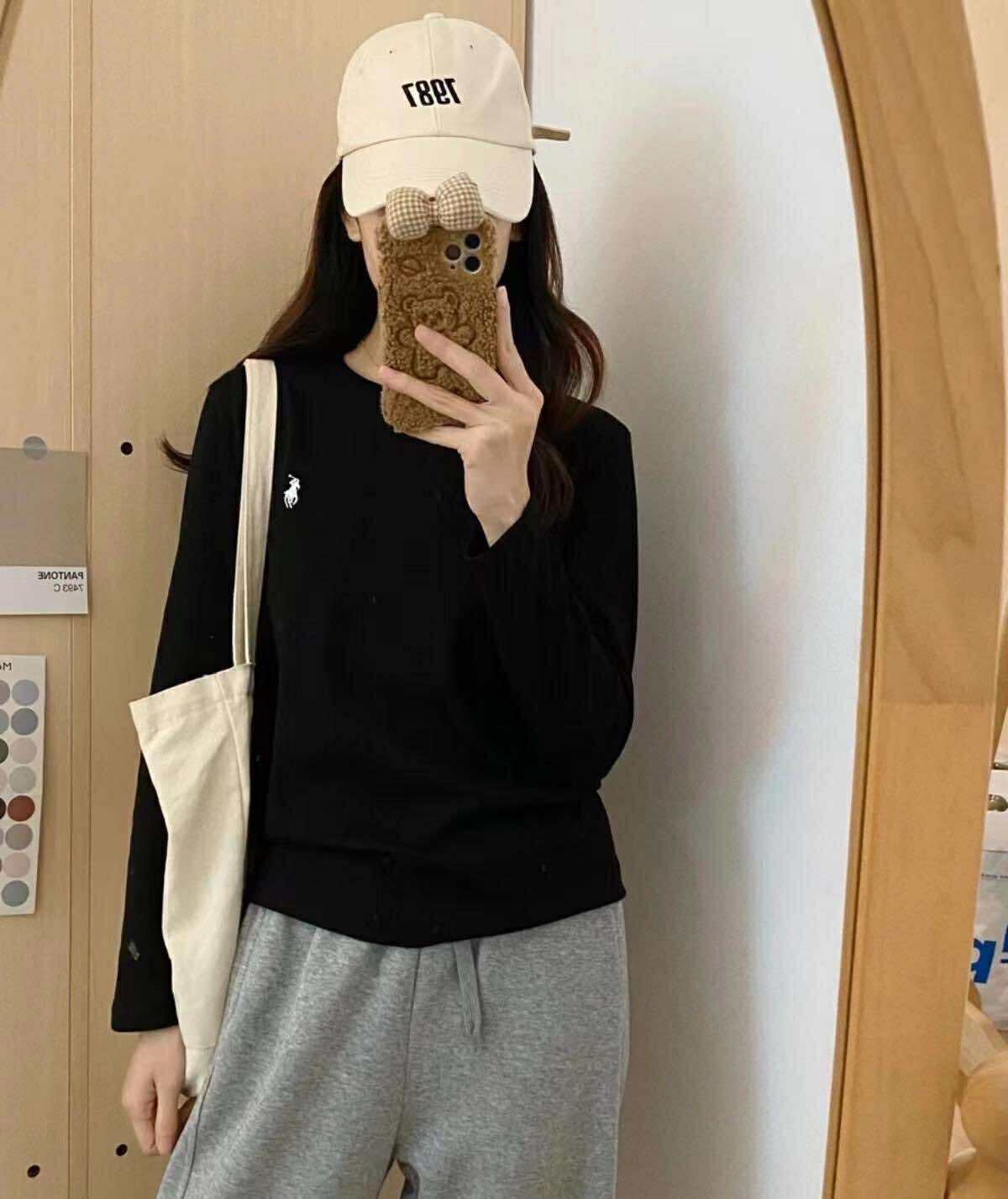 เสื้อแขนยาว คอกลม Cotton สินค้าพร้อมส่ง