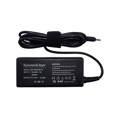 อะแดปเตอร์ เอเซอร์ - Acer adapter เกรด A 65W 19V 3.42A ขนาดหัว 3.0x1.0 สำหรับโน๊ตบุ๊ค เกรด High copy