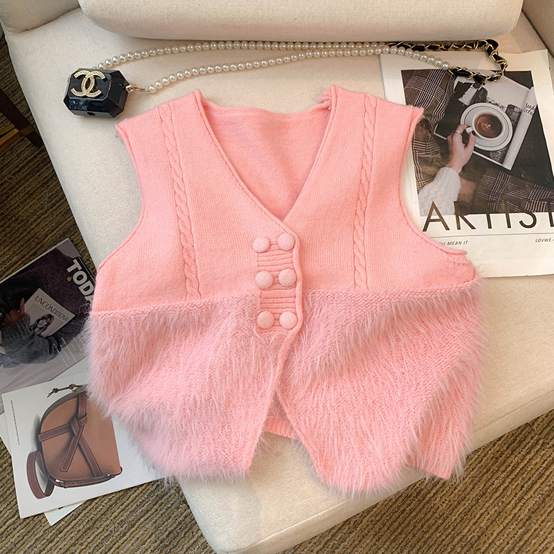 เสื้อไหมพรม สีชมพู รหัส A304