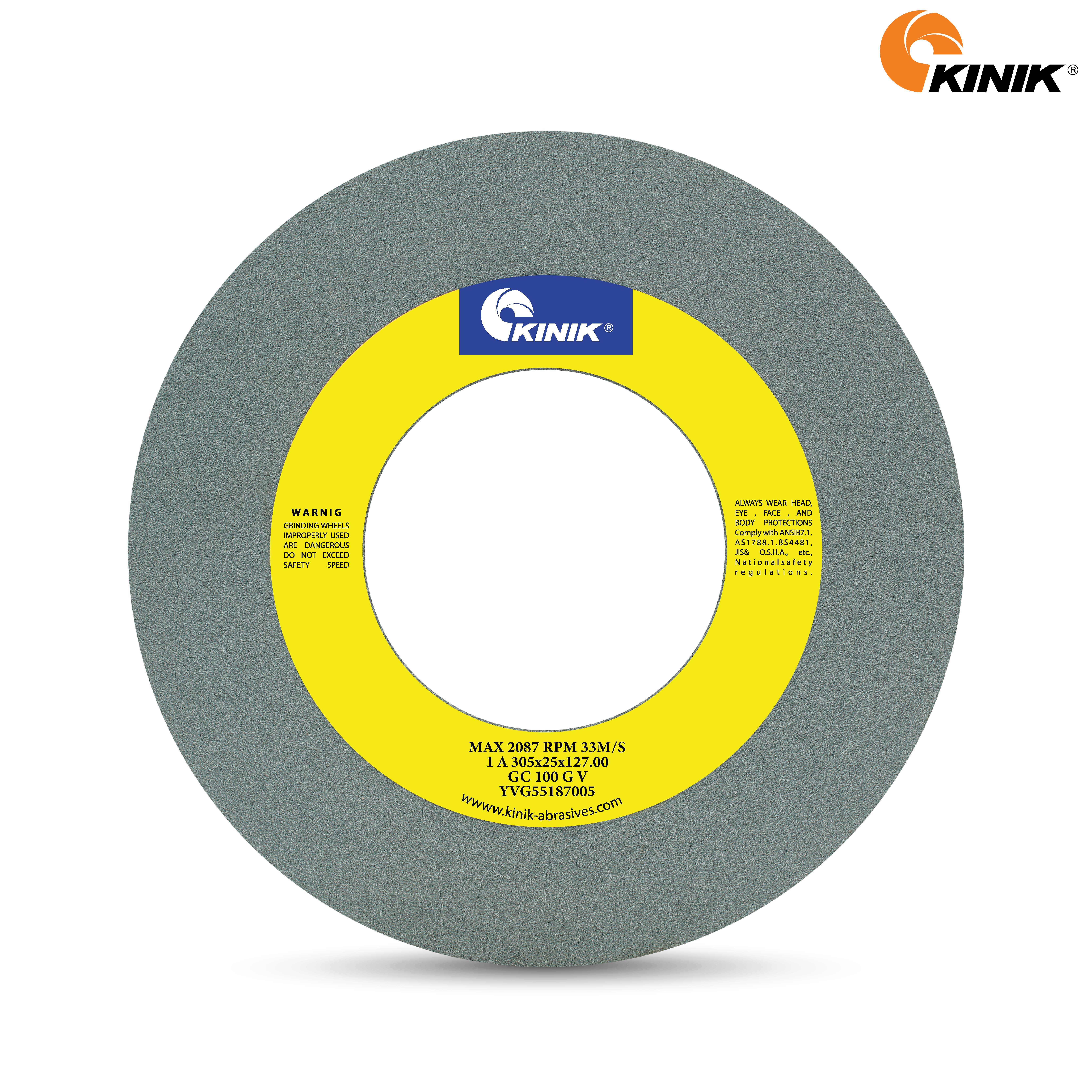 หินเจียร KINIK GC100GV1A 305x25x127 mm.