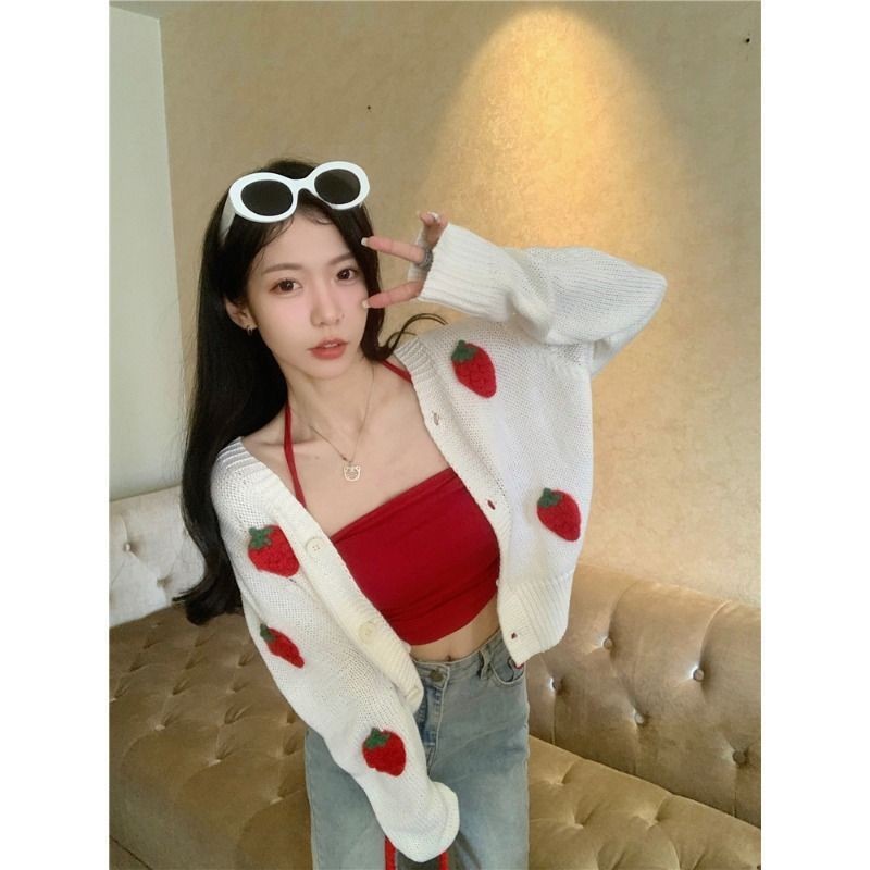 เสื้อครอป คล้องคอ สไตล์เกาหลี CN2233