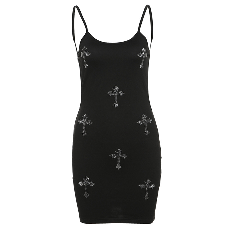 ชุดเดรสสายเดี่ยว ฝังเพชร GB76905 พร้อมส่งด่วนในไทย