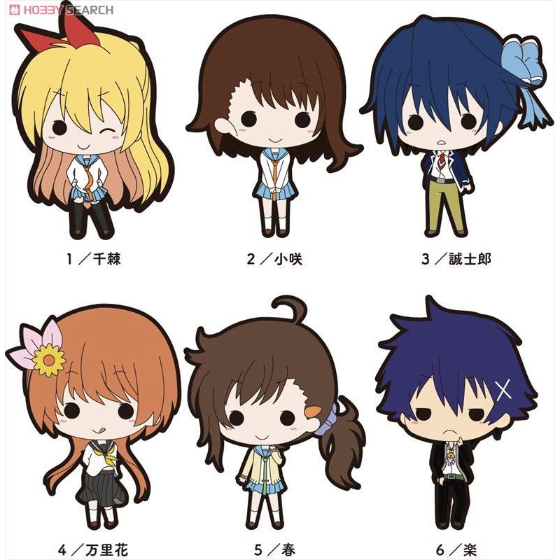 สแตรปยาง รักลวงป่วนใจ[Nisekoi TINY -Rubber Strap- 6 Pack Box]
