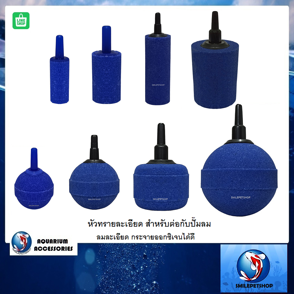 หัวทรายแบบละเอียด (สำหรับต่อกับปั๊มลม ฟองอากาศละเอียด ช่วยกระจายอากาศ เพิ่มออกซิเจนในน้ำ)