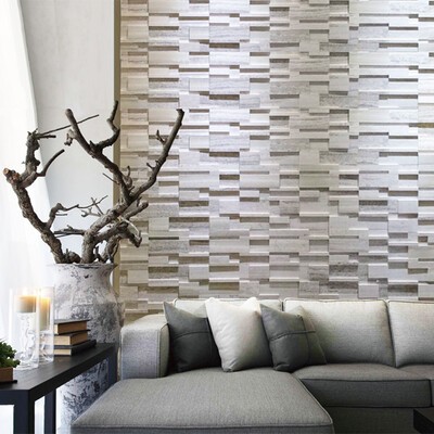 Marble Middle Mosaic (Gray) โมเสคหินอ่อน สามมิติ
