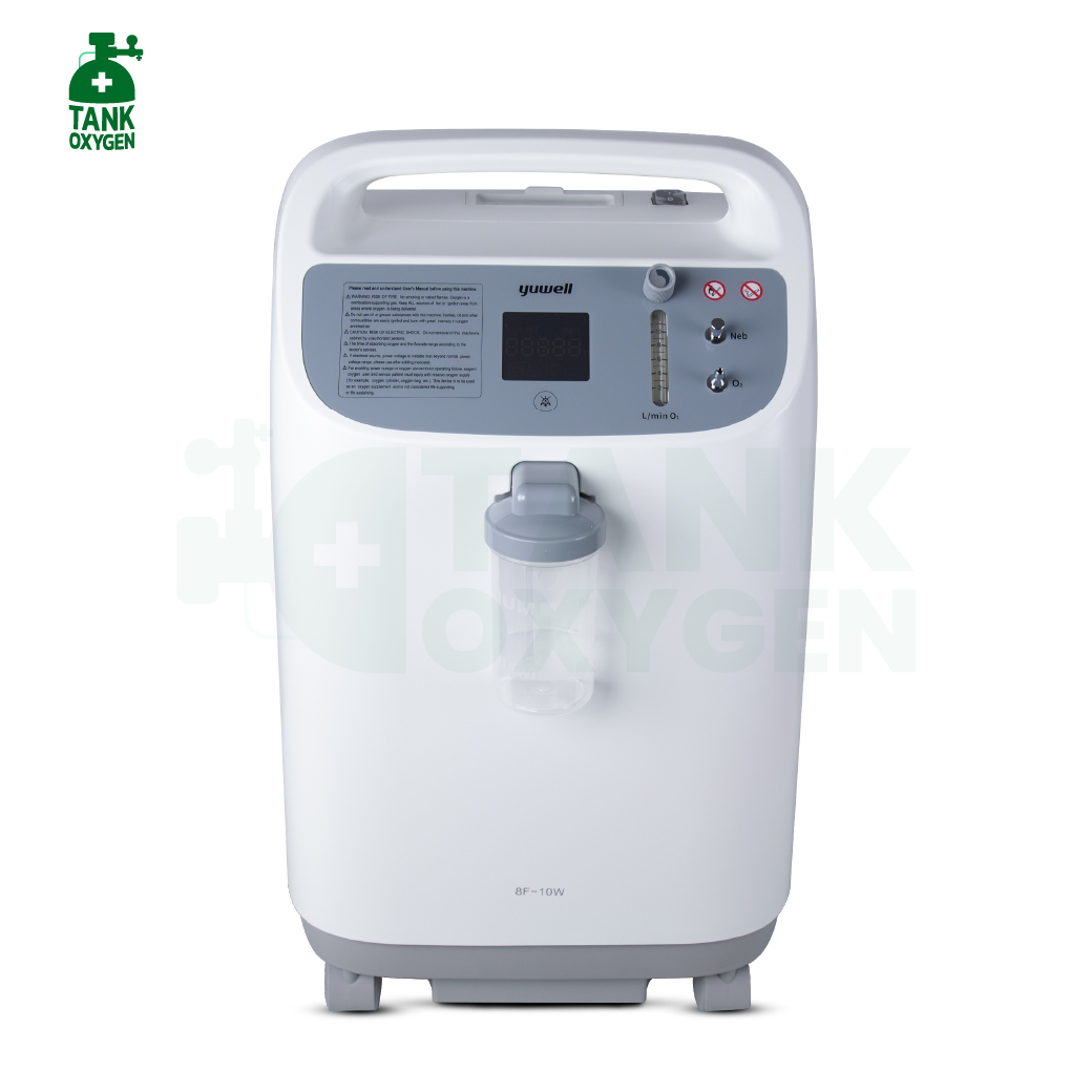 เครื่องผลิตออกซิเจน ขนาด 10 ลิตร Yuwell รุ่น 8F-10W สามารถใช้งานได้ทั้งภายในบ้าน และสถานพยาบาล