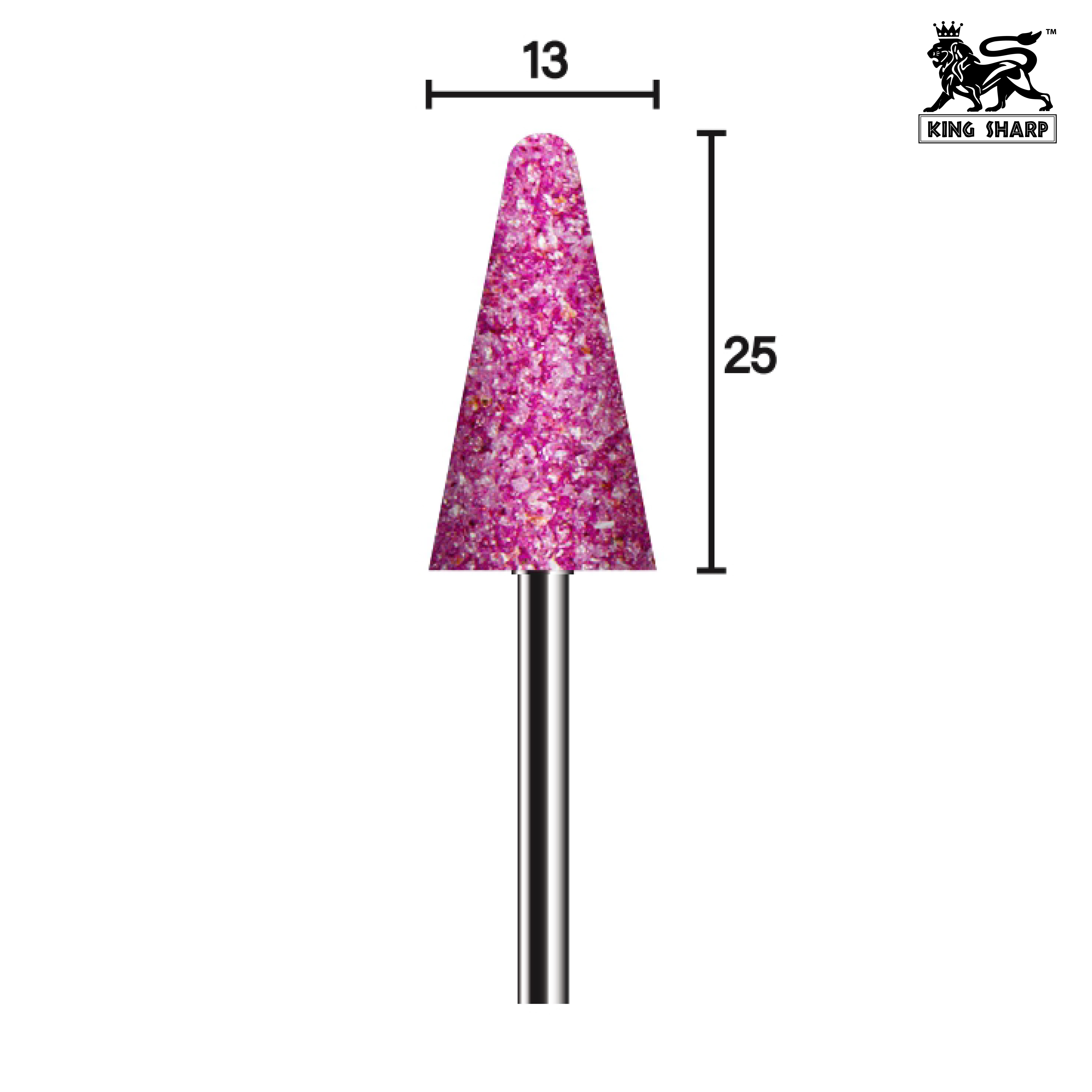 หินเจียรมีแกน KINGSHARP A1325L PA80QV40 13x25x3 mm.