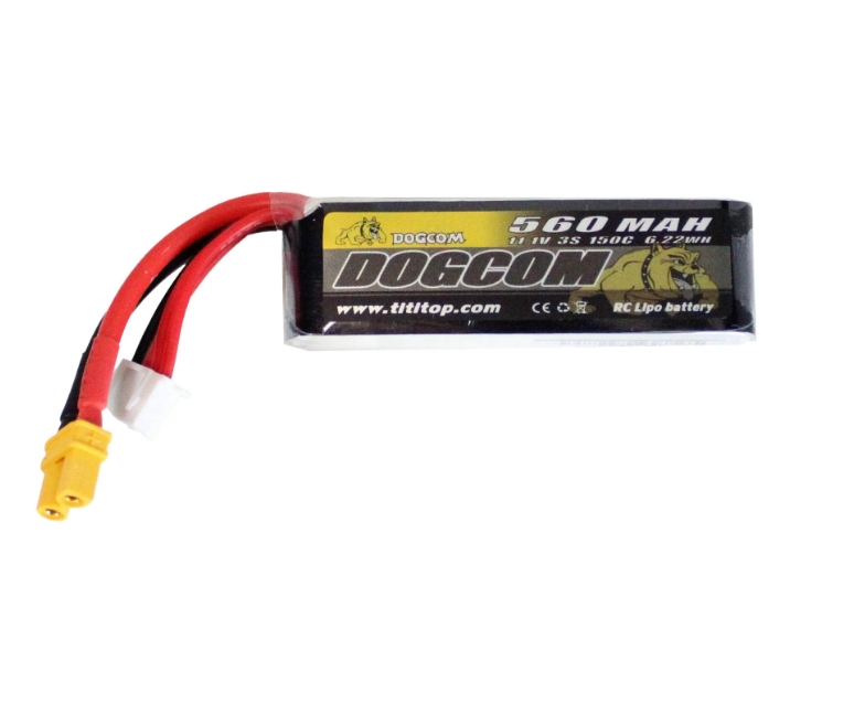 DogCom 11.1V 3S 560mAh 150C LiPo - XT30