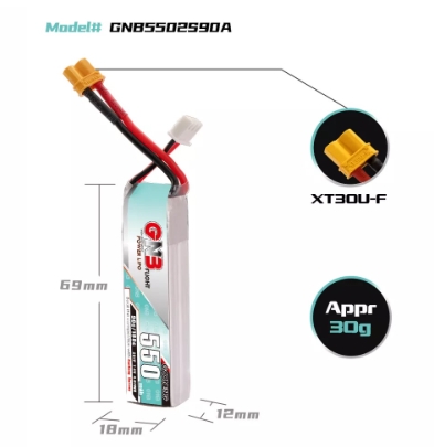 แบต GNB 2เซล 300-900mah HV PH2.0 XT30 PH2.0 3PIN แบตสำหรับ RC รถ เรือ เครื่องบิน โดรน หุ่นยนต์ มีให้เลือกหลายขนาดความจุ