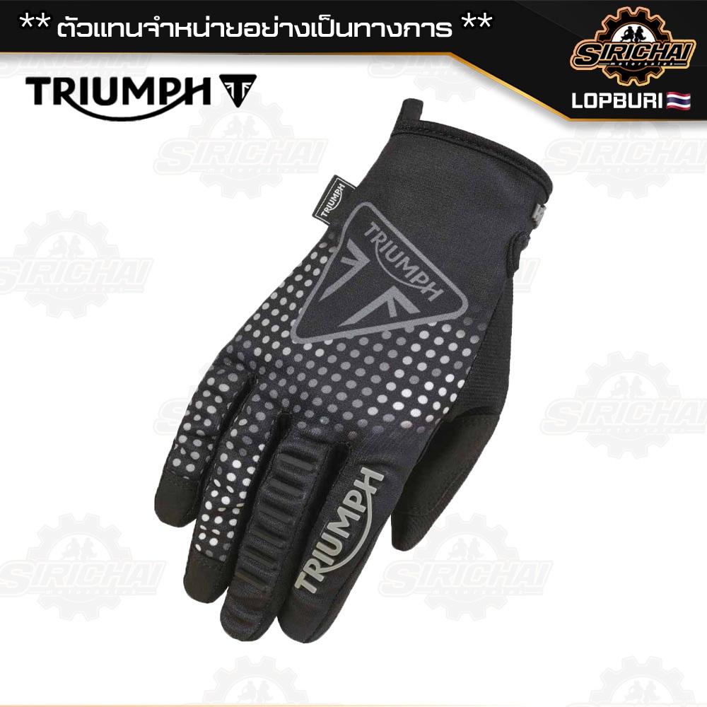 ถุงมือมอเตอร์ไซค์ ถุงมือ Triumph ROLLER MX GLOVE BLACK