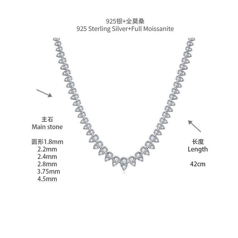 [สั่งผลิต] N3-0044 สร้อยคอเพชรโมซาไนท์ 2.75 กะรัต 42 CM.