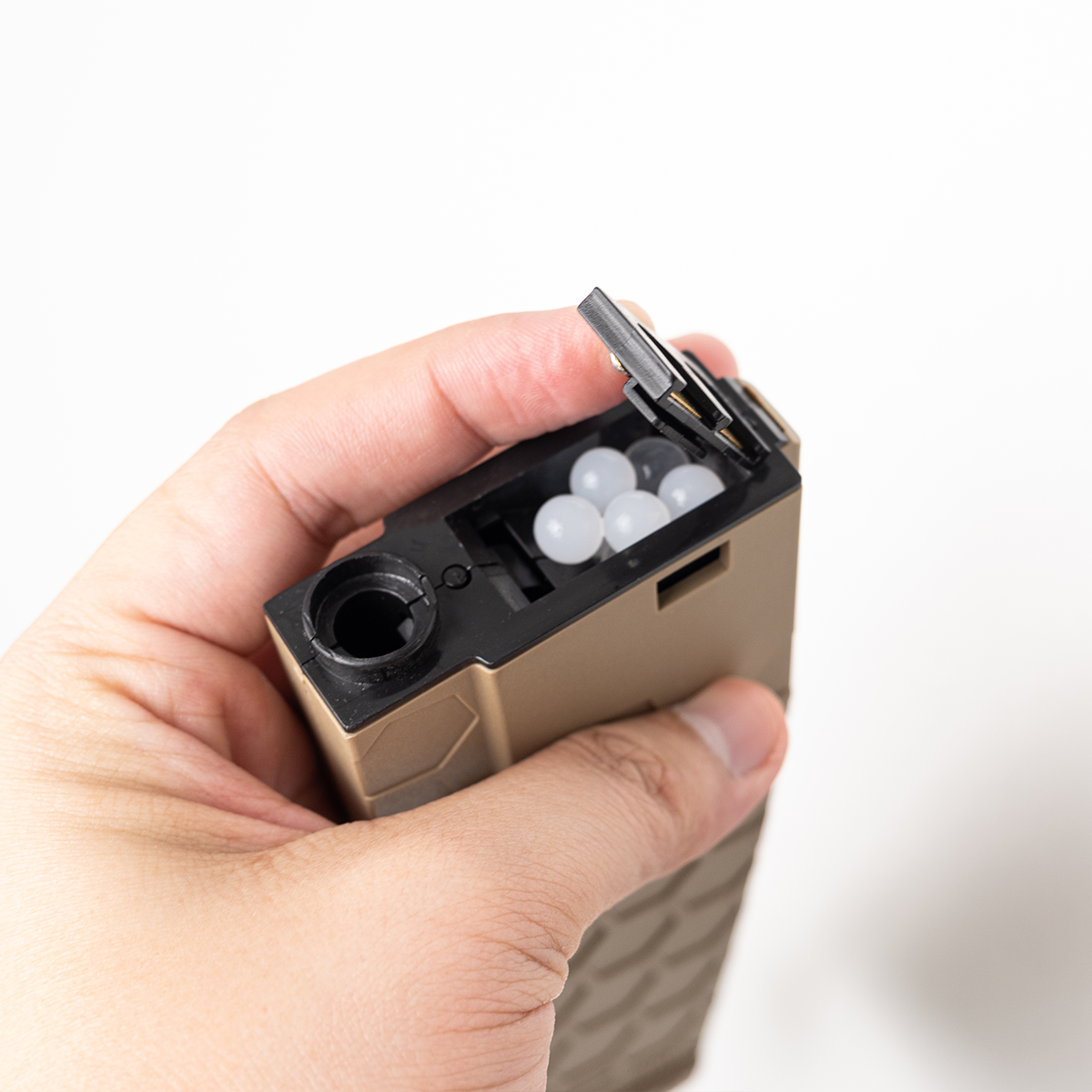 (55)SLR สีทราย เฟืองเหล็ก 270FPS+ ปืนเจลไฟฟ้า ยิงรัวได้ ยิงSEMI(ทีละนัด)ได้