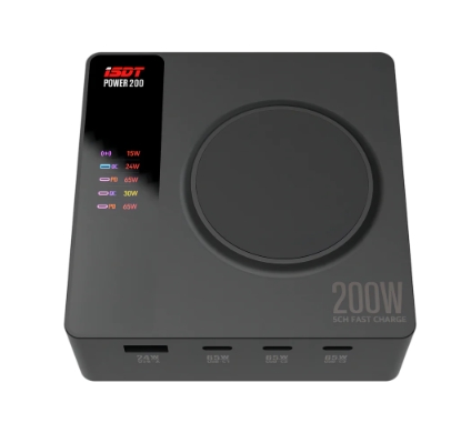 ISDT POWER 200 / 200X AC100~240V 200W Fast Charg หลายช่องชาท และ ไวเลสชาท ต่อผ่านแอปได้