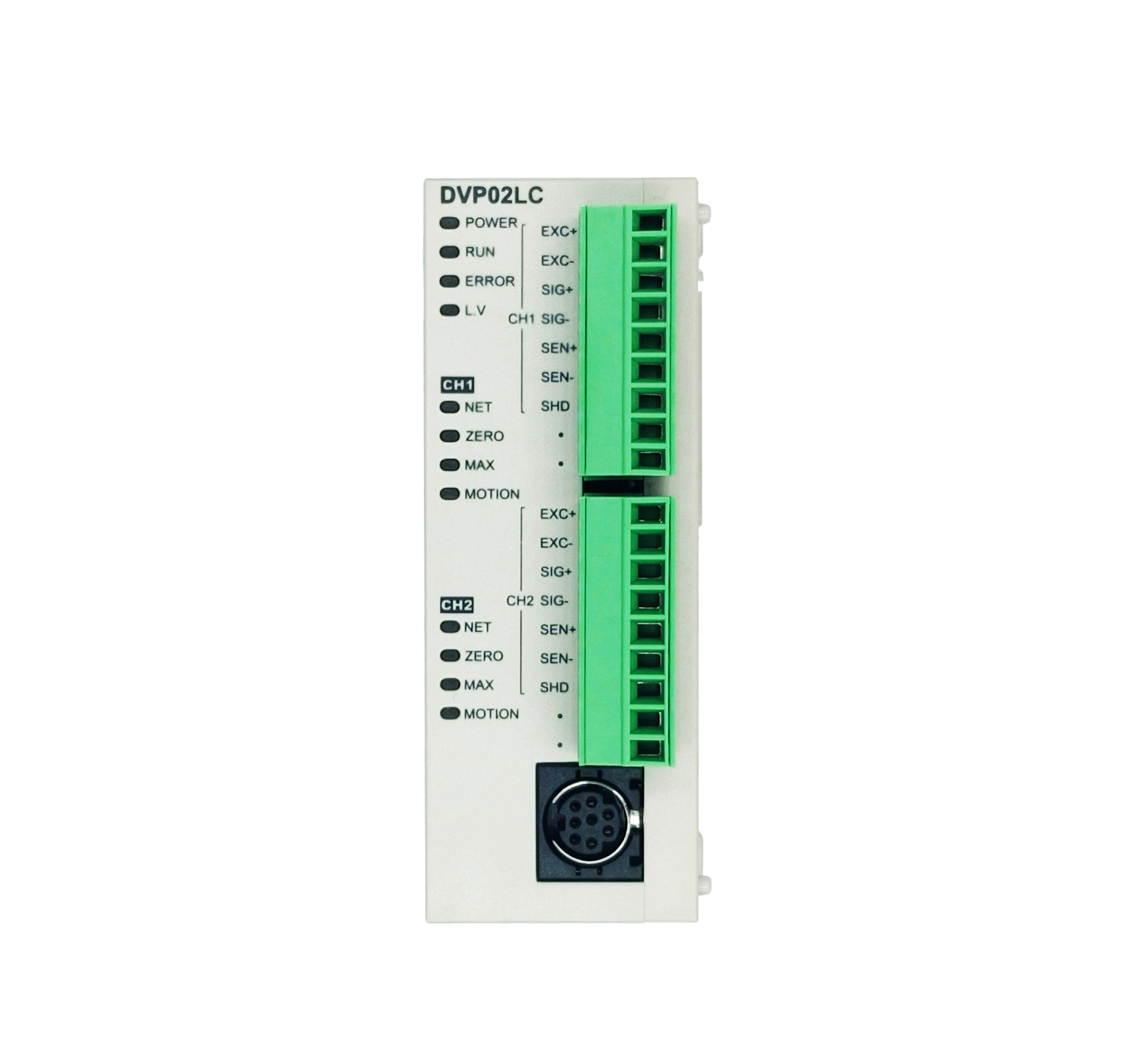 Delta PLC DVP02LC-SL 2CH Load-cell Module For SV (Left-side Expansion), Resolution 24-bit