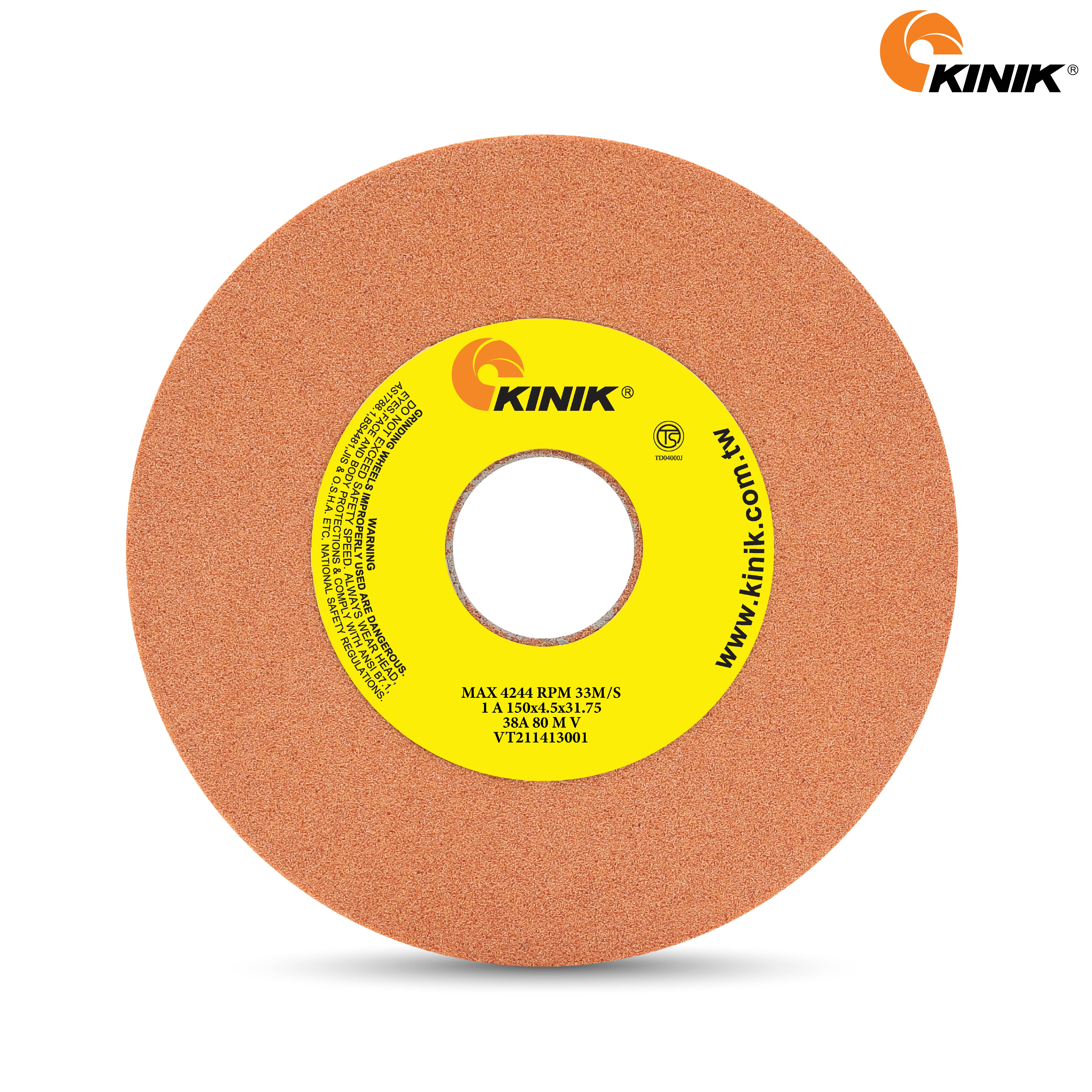 หินเจียร KINIK 38A80MV1A 150x4.5x31.75 mm.