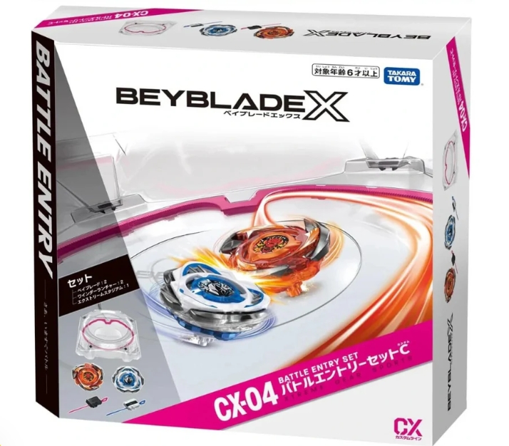 Takara Tomy Beyblade X CX-04 Battle Entry Set ชุดสนามพร้อมเล่น + เบย์เบลด 2ตัว พร้อมที่ชูท