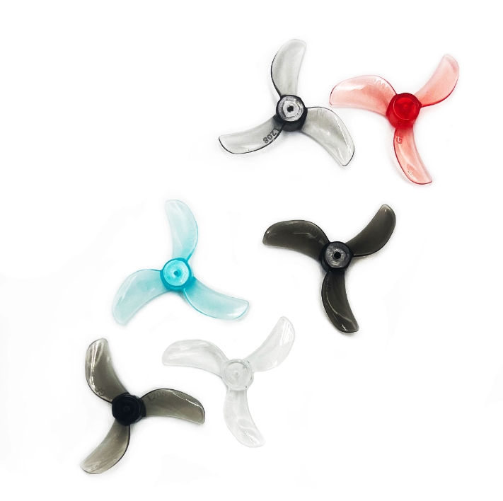 Gemfan 31mm 1208 3-Blade PC Propeller 1mm/1.5mm Hole for FPV Freestyle Tinywhoop Drone 1ถุง 8ใบ สุ่มสี