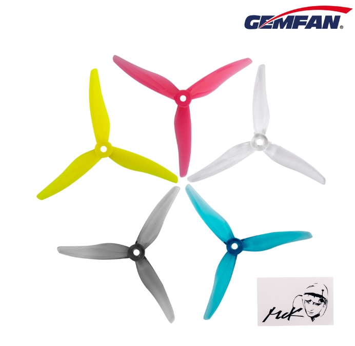 Gemfan 51466 V2 Hurricane Durable 3 Blade (5.1x4.66x3) 5Inch Prop ใบพัด 5นิ้ว 1ถุง 4ใบ สุ่มสี