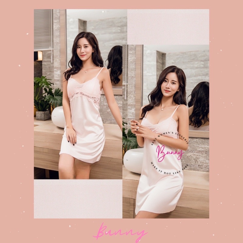 ชุดนอนสายเดี่ยว ซาติน 💥พร้อมส่ง💥