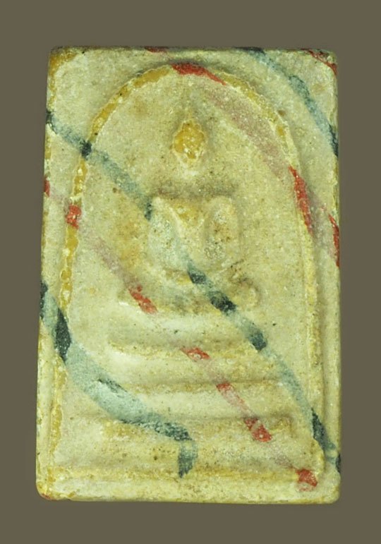 A5410 พระพิมพ์สมเด็จคะแนนสายรุ้ง หลวงพ่อกวย วัดโฆษิตราราม ชัยนาท เนื้อผงนั้ำมัน(มีตัวอย่างบัตรรับรองใช้ในการเทียบเตียง) 27