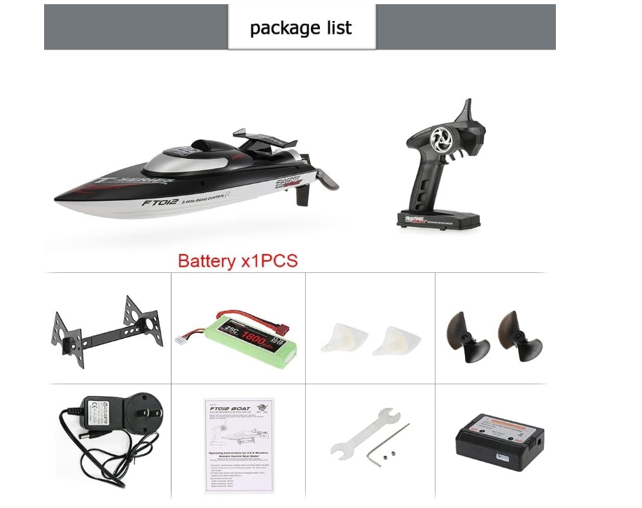 FT012 Brushless Motor 4CH Water Cooling High Speed Racing RC Boat Gift 45KM/H RTF 2.4GHz เรือบังคับพร้อมเล่น แรง ควาเมเร็ว 45km มอเตอร์บลัสเลส คว่ำพลิกกลับได้