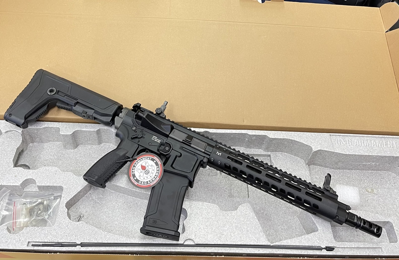 MGCR 556 10 inch Gas Blowback Airsoft Rifle - G&G