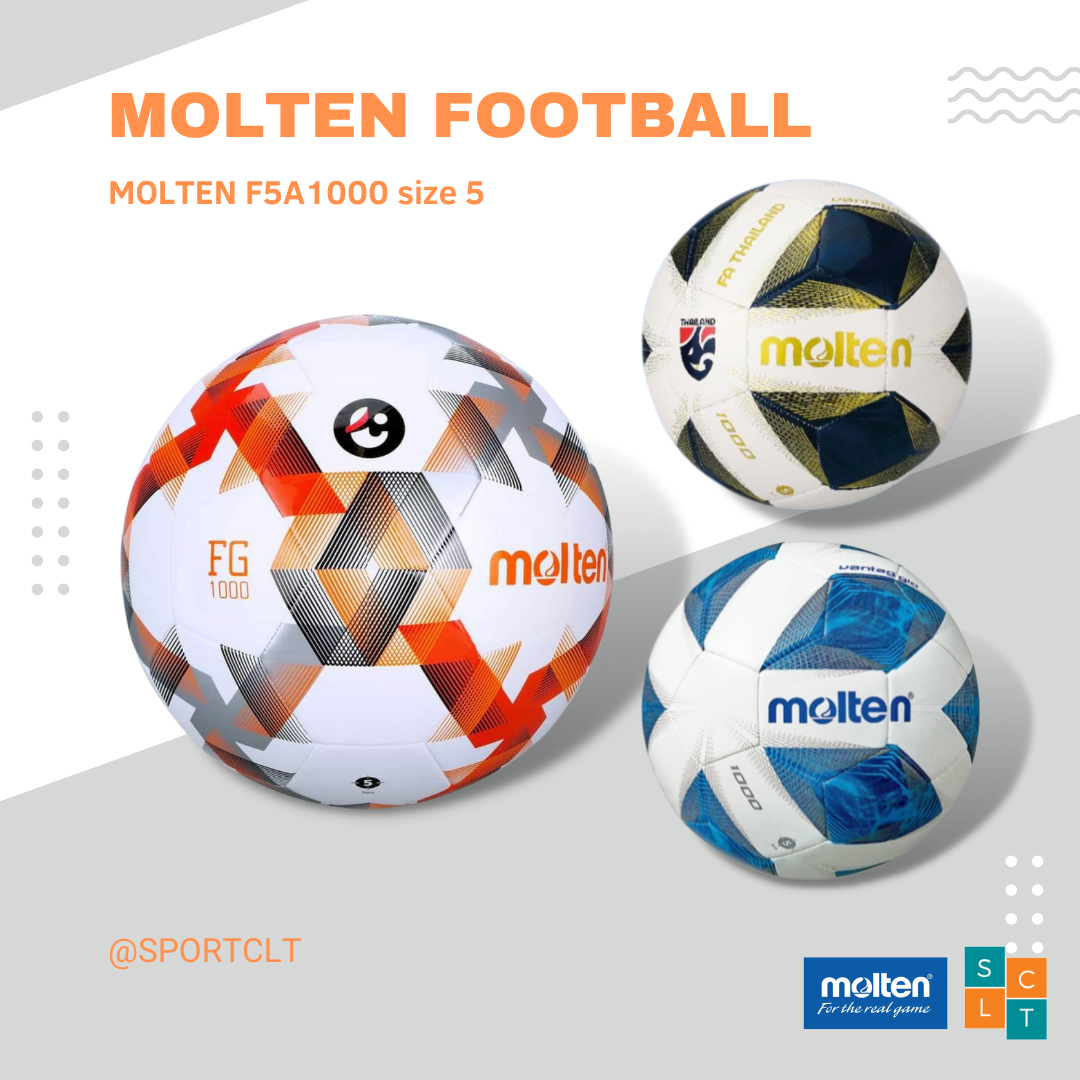 MOLTEN ลูกฟุตบอลมอลเทน TPU หนังเย็บไทยลีค & ยูโรป้า F5A1000