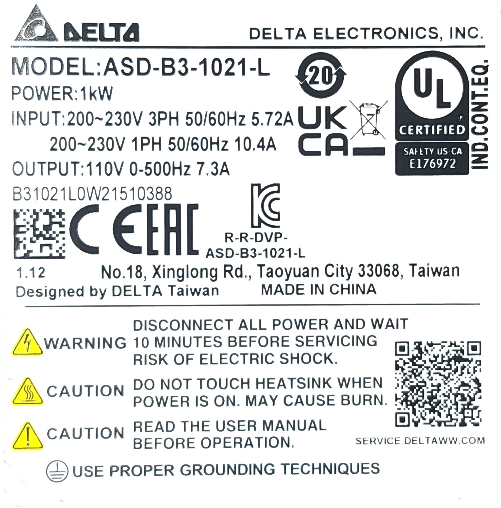 Servo Drive ASD-B3-1021-L