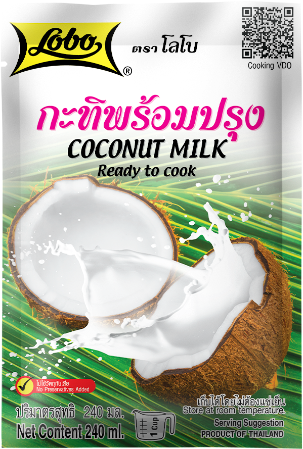 กะทิพร้อมปรุง 240 กรัม / Coconut Milk 240 gram.