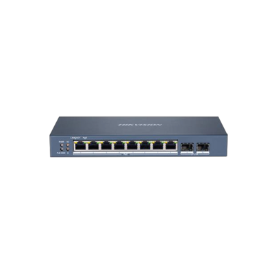 อุปกรณ์กระจายสัญญาณแบบ PoE (PoE L2 Switch) ขนาด 8 ช่อง Hikvision DS-3E1510P-SI