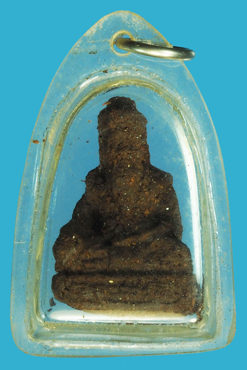 A1022 ฤาษีเนื้อผงผสมว่าน เลี่ยมพลาสติกพอมีอายุไม่ทราบที่และปีสร้าง 12