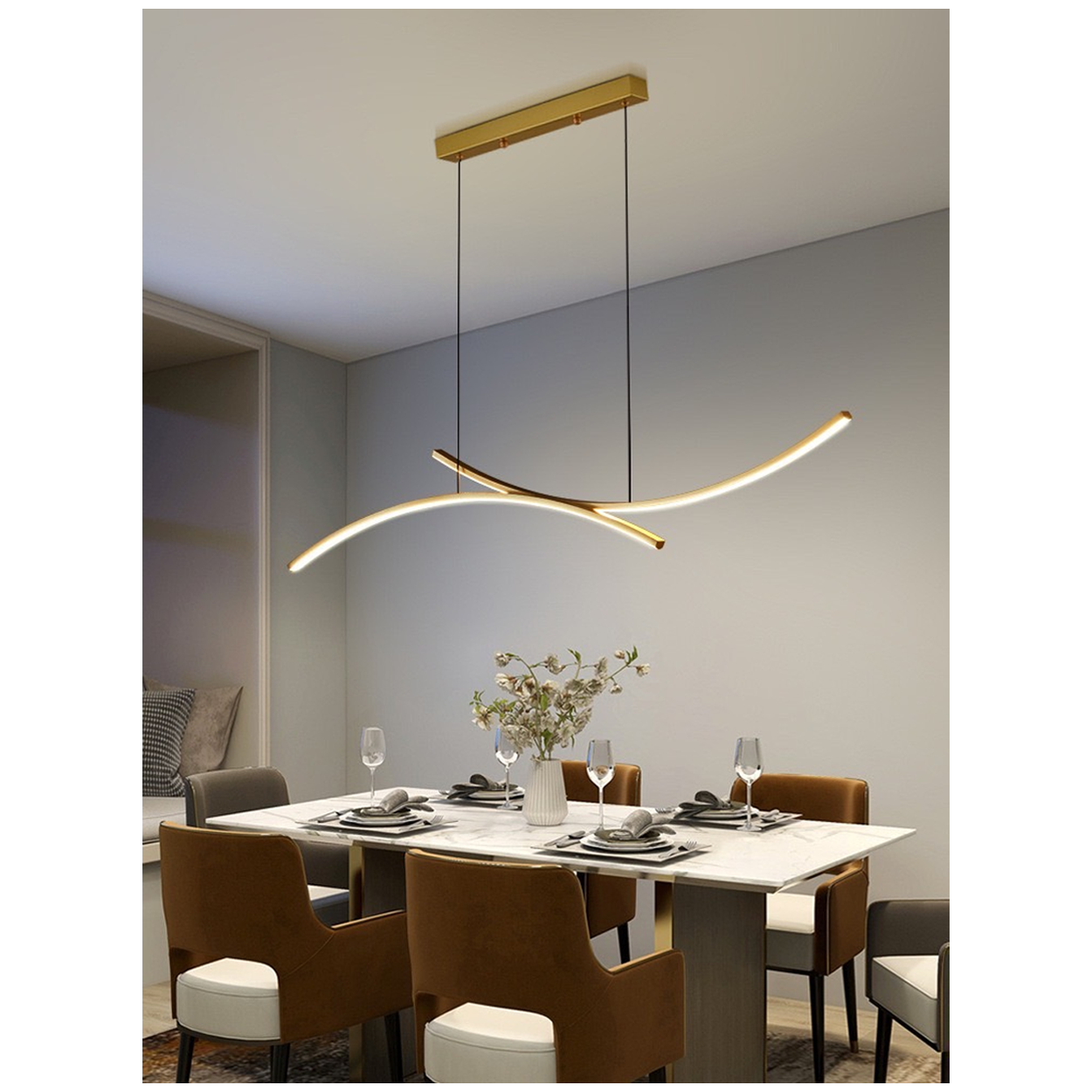 โคมไฟแขวนเพดาน Pendant Lamp Wrought iron aluminum acrylic LED 24W