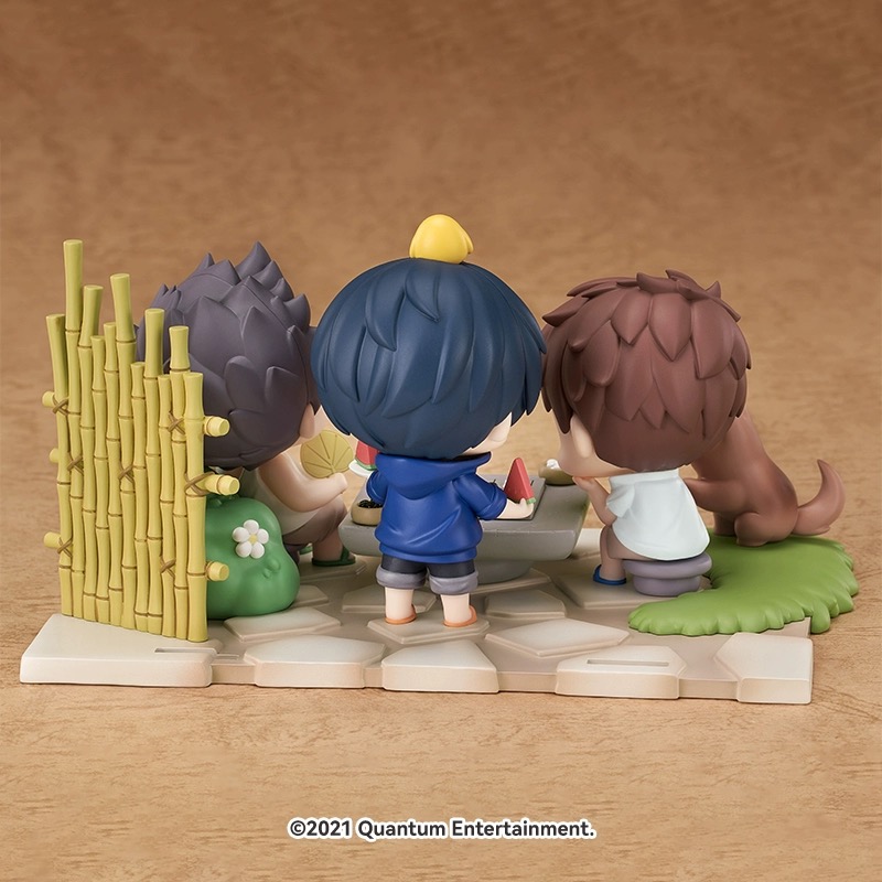 GSC Q版场景手办 吴邪&张起灵&王胖子 雨村拾趣附特典 (mini figure+Gift Set badge)