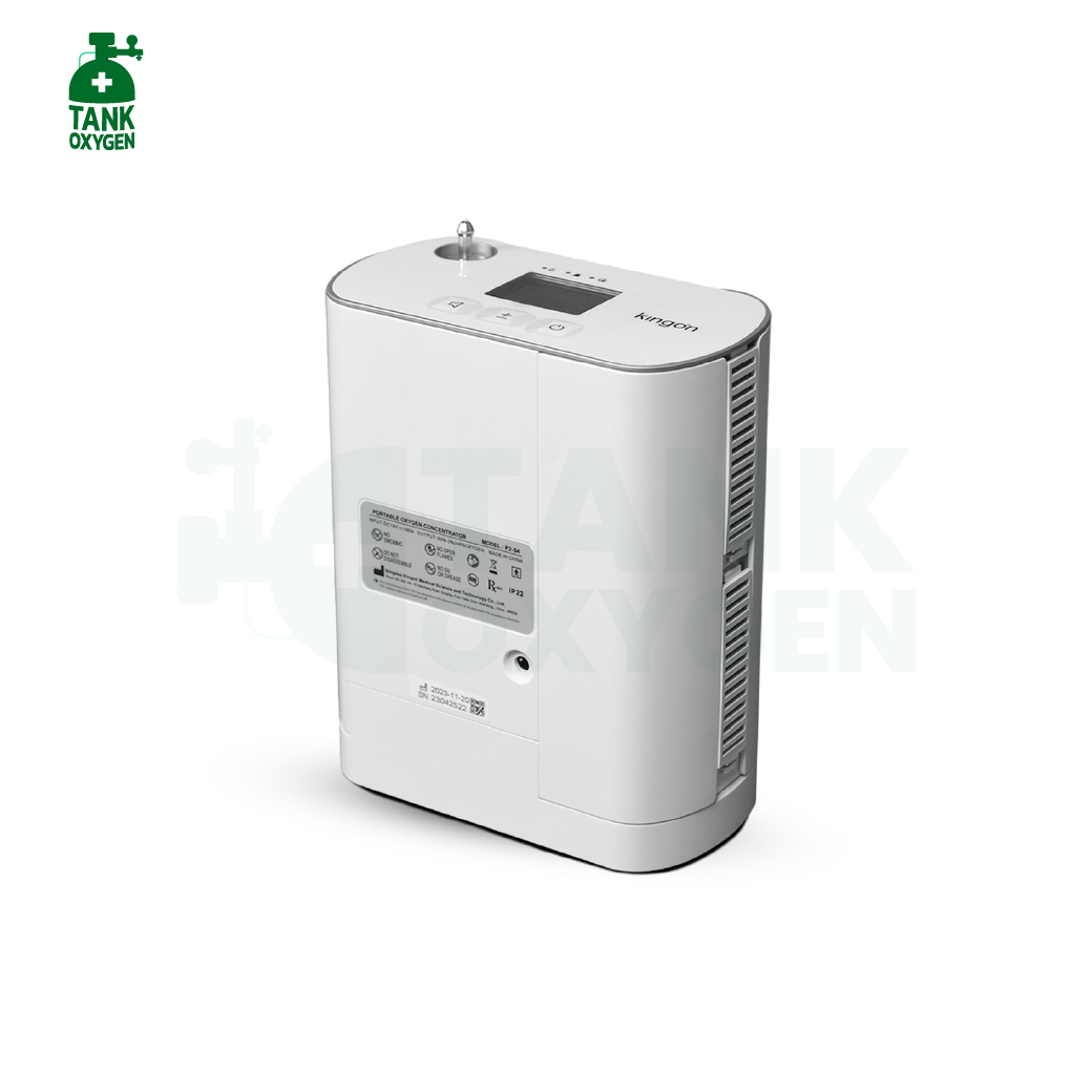 Kingon รุ่น P2-S4 เครื่องผลิตออกซิเจนพกพา ระบบ Pulse Dose สามารถใช้งานได้ทั้งภายในบ้าน บนรถยนต์ มีแบตเตอรี่สำรอง