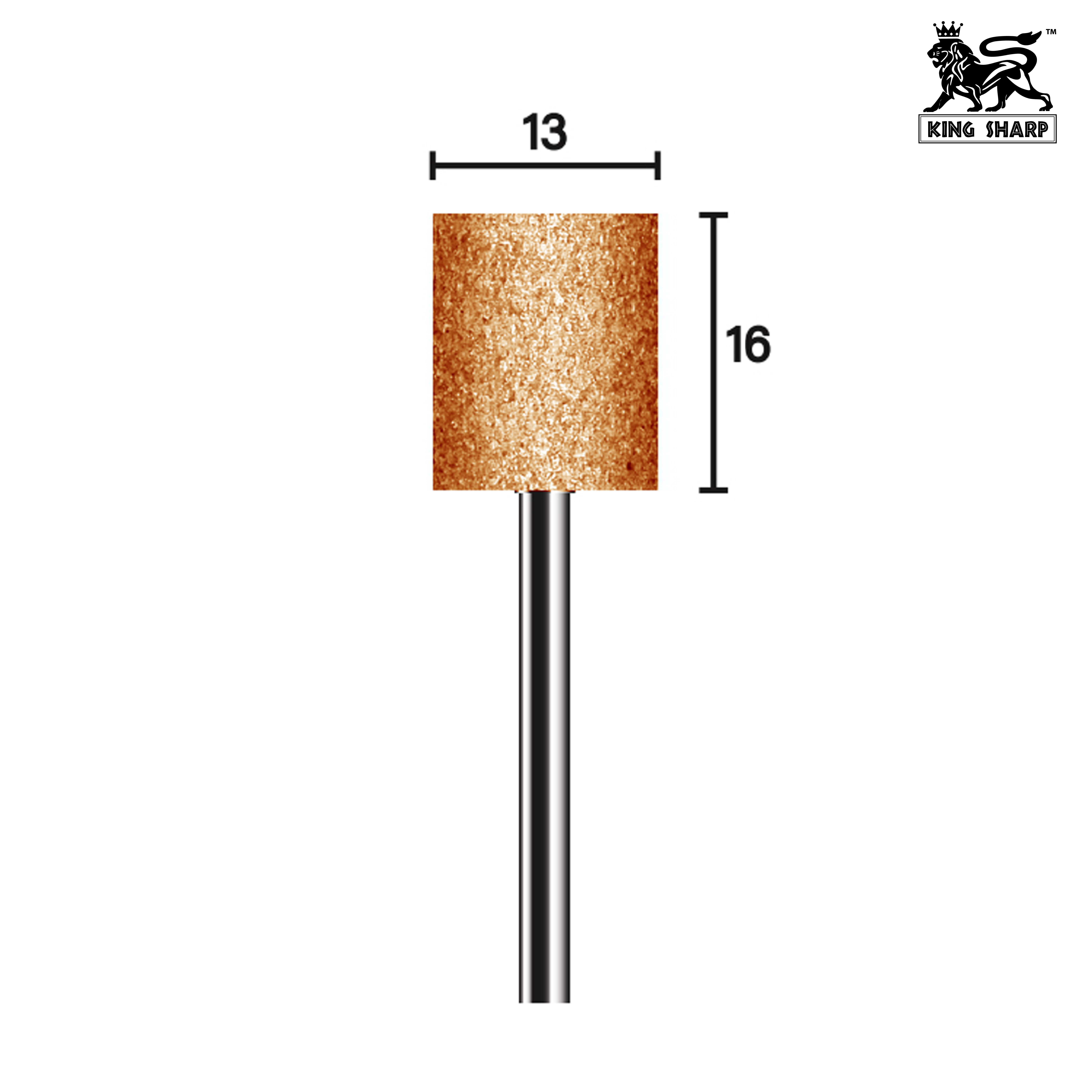 หินเจียรมีแกน KINGSHARP SW1316 38A60QV40 13x16x3 mm.