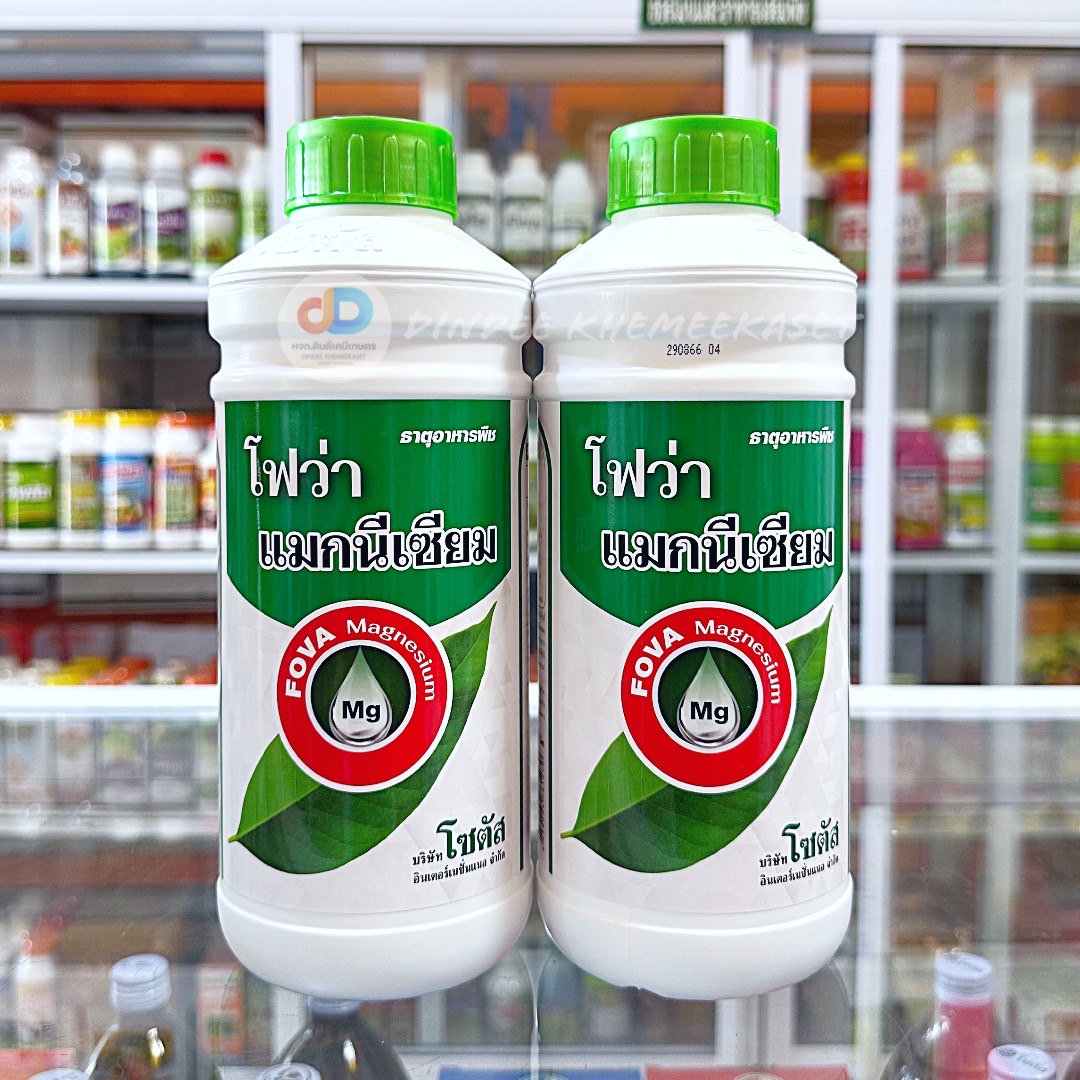 (ชุด2ขวด) โฟว่า แมกนีเซียม 1 ลิตร ตราโซตัส ใบเขียวเข้ม พืชสร้างอาหารๆได้ดี