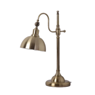 โคมไฟตั้งโต๊ะ Table lamp Steel in Gold lamp shade Adjustable E27