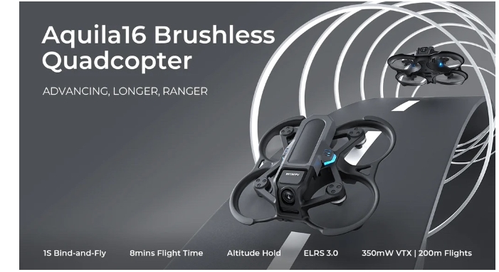 [ลำสำเร็จ] BETAFPV AQUILA16 1S ANALOG BRUSHLESS QUADCOPTER ELRS 2.4GHZ V3.0 BNF ใช้ bind กับรีโมท ELRS