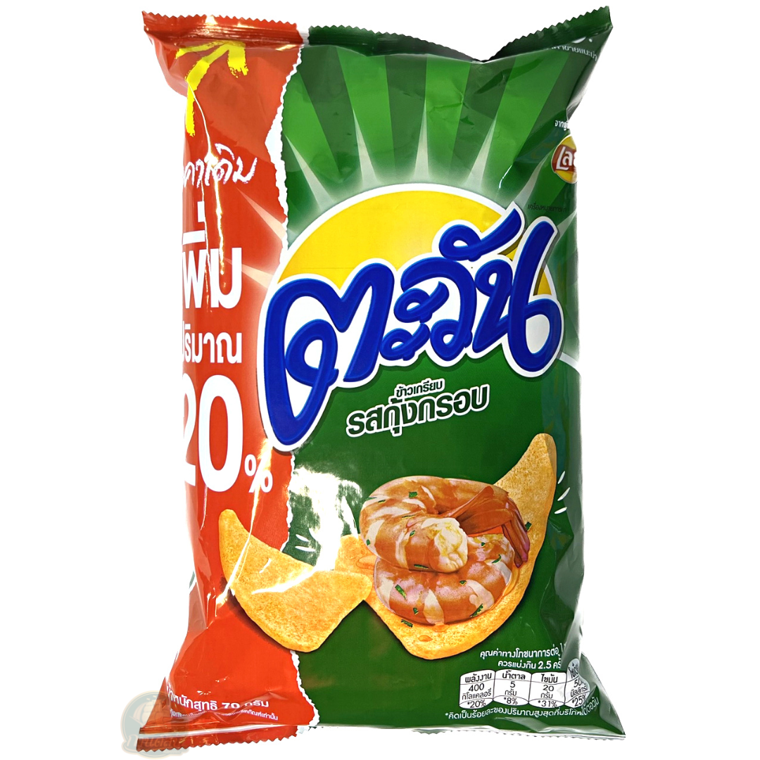 8850718802111 ข้าวเกรียบ ตะวัน รส กุ้งกรอบ 67 กรัม