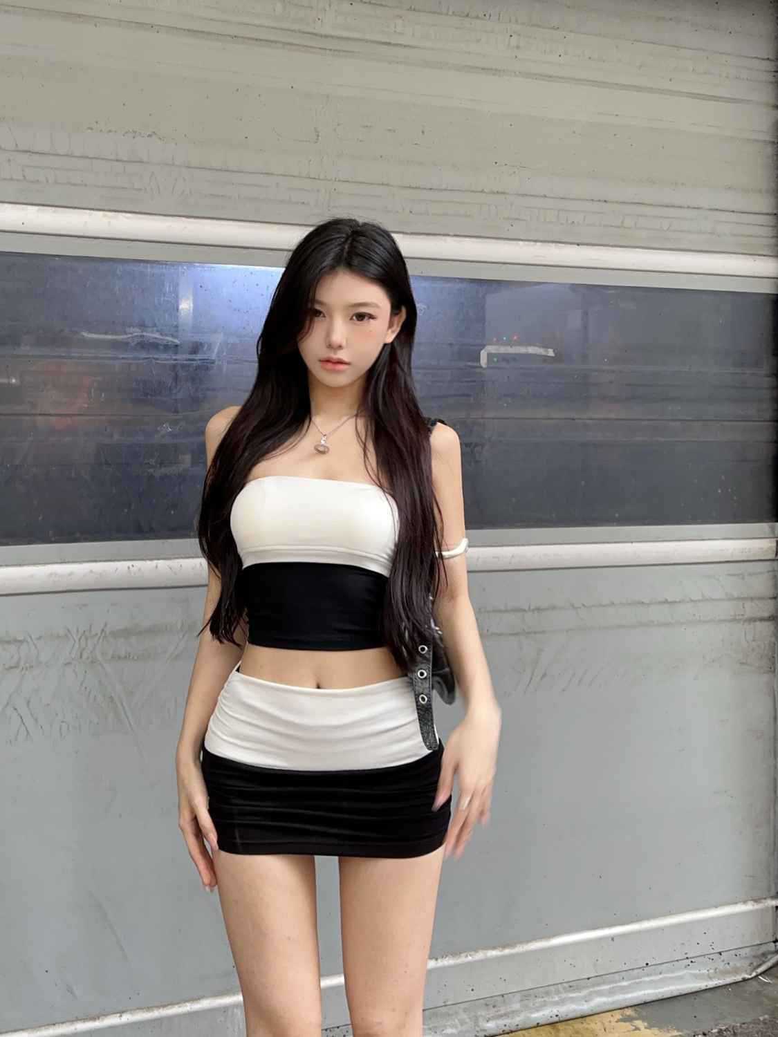 ชุดเซท เกาะอก+กระโปรง รหัส CN2808