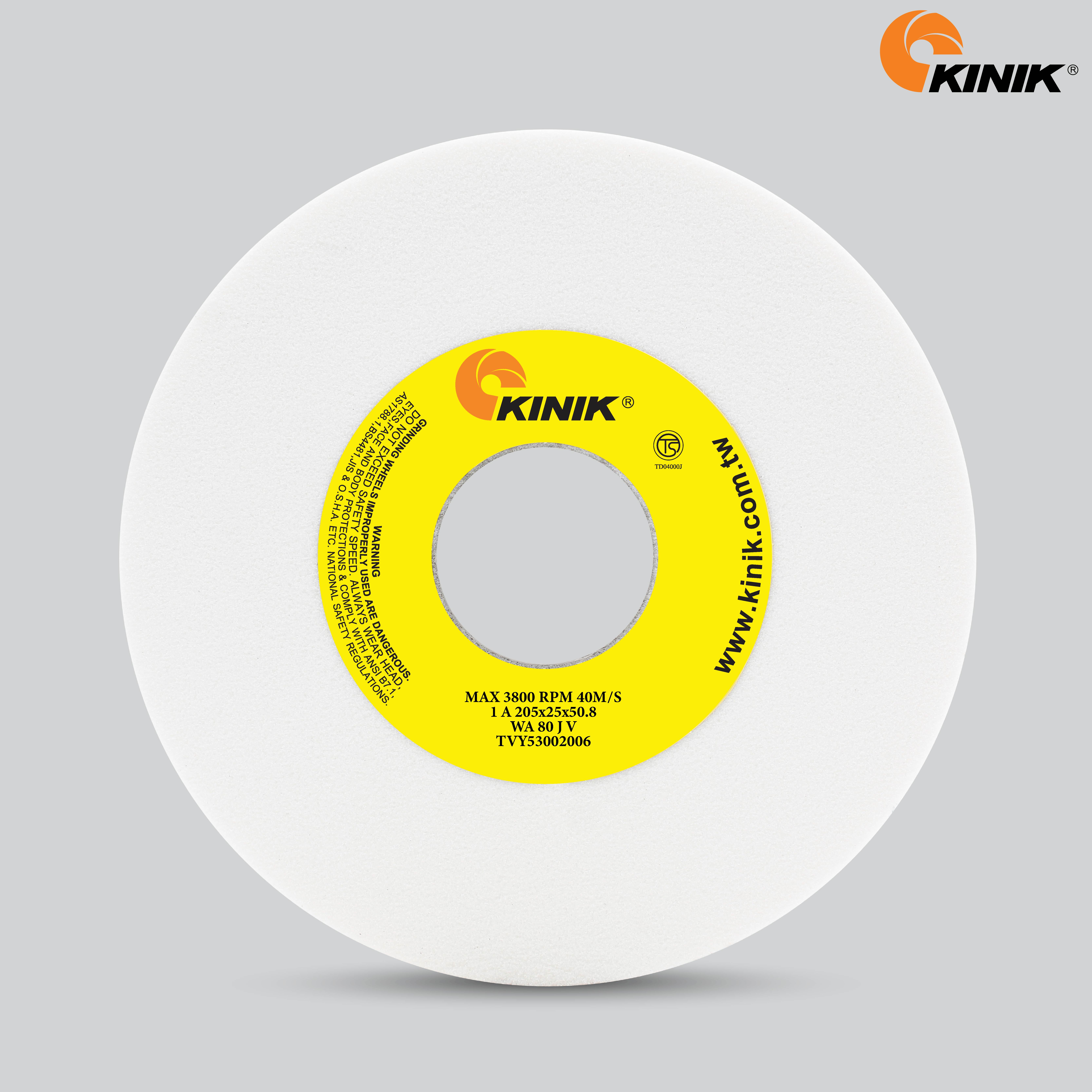 หินเจียร KINIK WA80JV1A 205x25x50.8 mm.