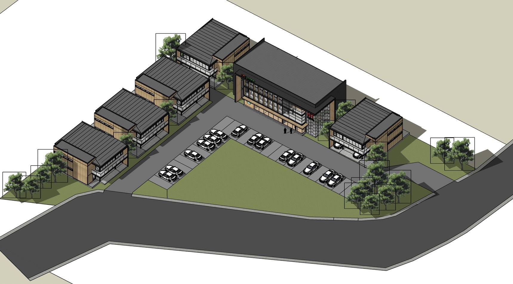 โชว์รูมและออฟฟิศ 2 ชั้น ขนาด 200 ตารางเมตร (อาคารA)